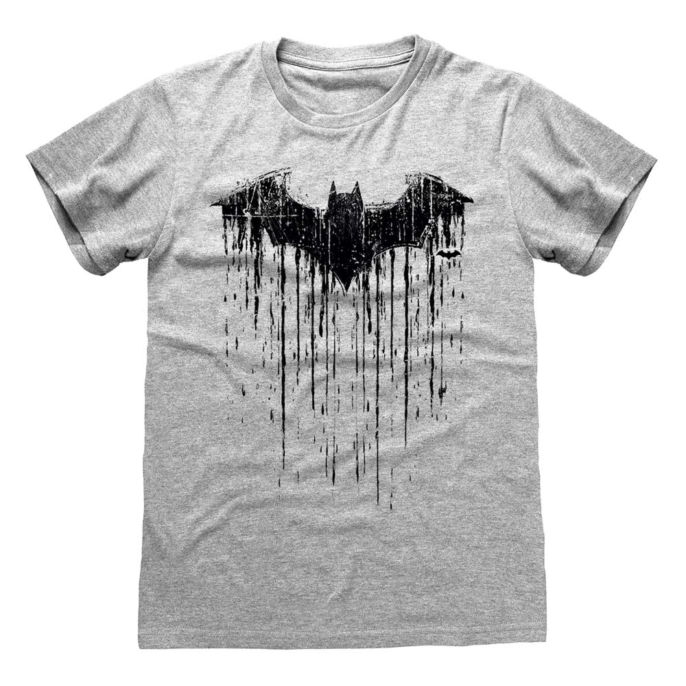Mens Batman T-Shirt - Drip Logo 3 Mens Batman T-Shirt - Drip Logo