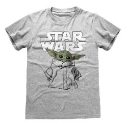 Mens Star Wars The Mandalorian T-Shirt - The Child Sketch