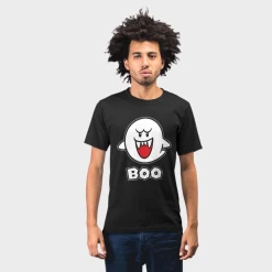 Super Mario Mens T-Shirt- Boo!