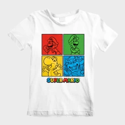 Boys Nintendo Super Mario T-Shirt - Squares