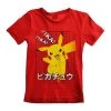 Pokemon Pika Pika T-Shirt -Children Products Shop POK00634TKC Pokemon PikaPikaJapanese UnisexRedKidsTee