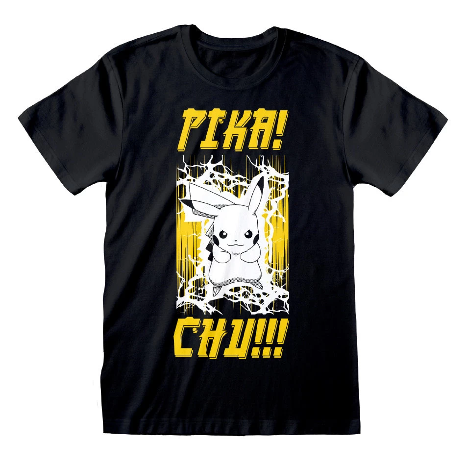 Mens Pokemon T-Shirt - Pikachu Electric 3 Mens Pokemon T-Shirt - Pikachu Electric