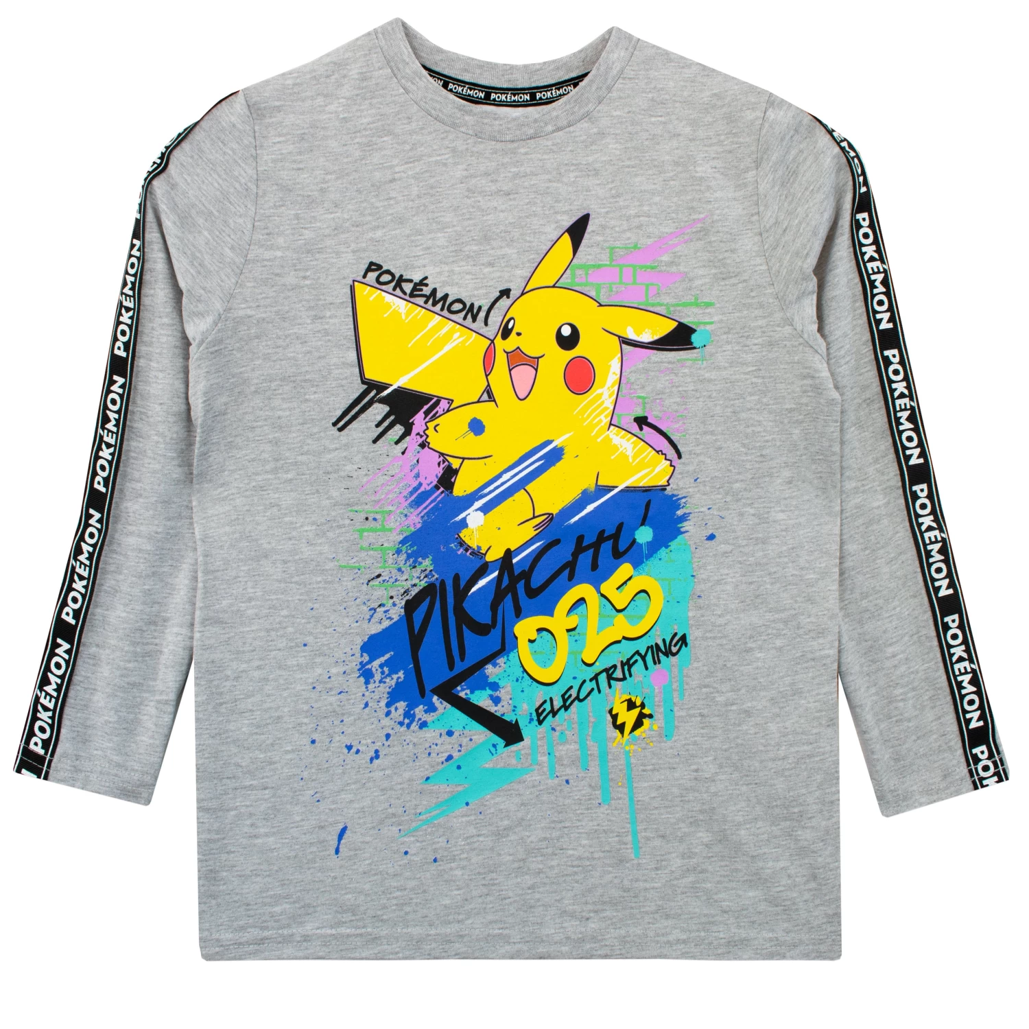 Pokemon Electrifying Pikachu Kids Long Sleeve T-Shirt 3 Pokemon Electrifying Pikachu Kids Long Sleeve T-Shirt