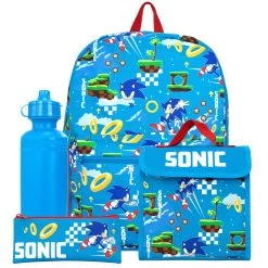 Sonic The Hedgehog 4 Piece Schoolbag Set