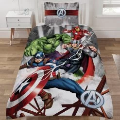 Kids Avengers Single Bedding Set
