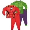 Avengers Boys Pyjamas - 2 Pack -Children Products Shop avpj8876 V3 Marvel Long Sleeve Pyjamas 2 Pack x