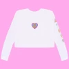 Womens Barbie Long Sleeve Crop Top