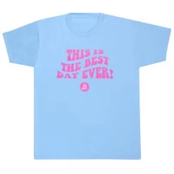 Womens Barbie Best Day Ever T-Shirt 10 Womens Barbie Best Day Ever T-Shirt -Children Products Shop bats6947 Barbie lightblue Heroes tee 2