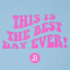 Womens Barbie Best Day Ever T-Shirt 11 Womens Barbie Best Day Ever T-Shirt -Children Products Shop bats6947 Barbie lightblue Heroes tee 3