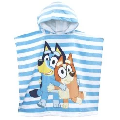 Bluey Hooded Towel Poncho -Children Products Shop blpo1553 Bluey Poncho 1 Square