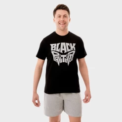 Mens Black Panther Short Pyjamas