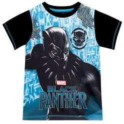 Black Panther Short Pyjamas -Children Products Shop bppj9568 Black Panther Short PJs top