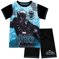 Black Panther Short Pyjamas -Children Products Shop bppj9568 Black Panther Short PJs x