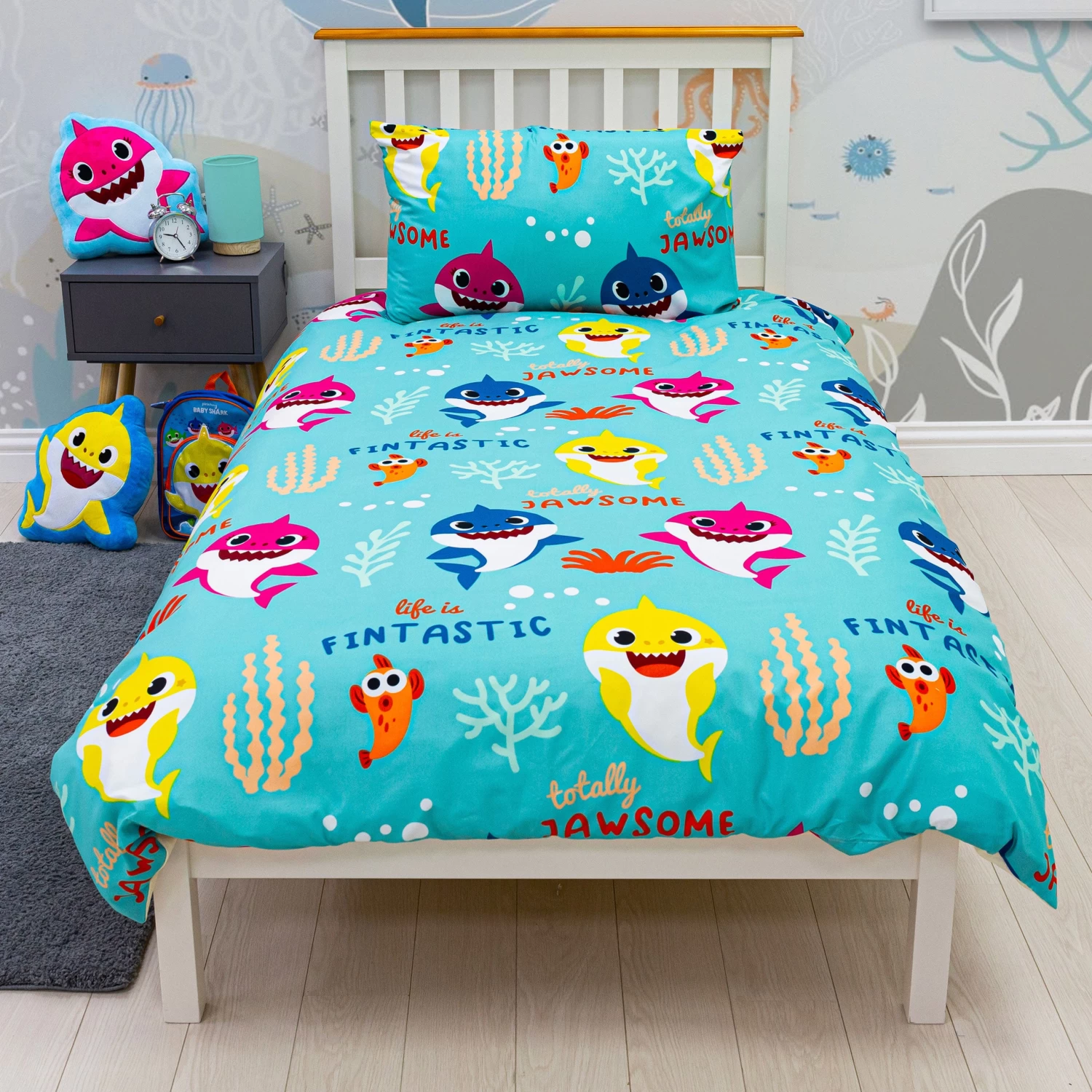 Kids Baby Shark Single Duvet Set 4 Kids Baby Shark Single Duvet Set - Image 2