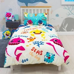 Kids Baby Shark Single Duvet Set