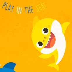 Baby Shark Top And Shorts Set -Children Products Shop bsss3879 Baby Shark Top and Shorts Top Close Up