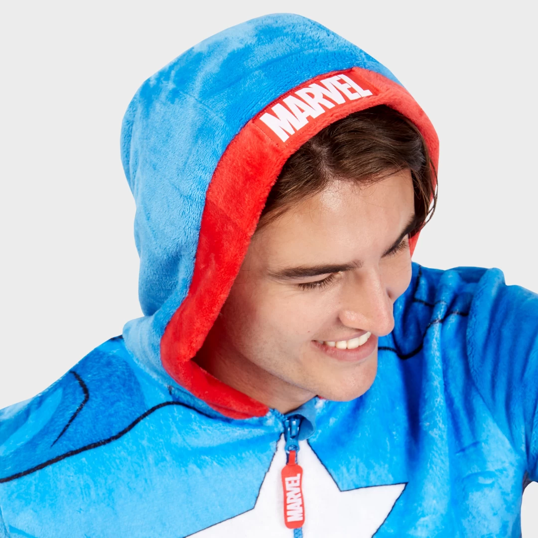 Mens Captain America Onesie 4 Mens Captain America Onesie - Image 2