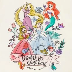 Girls Disney Princess Pyjamas - Snuggle Fit -Children Products Shop dppj3644 Disney Princess Pyjamas Top close