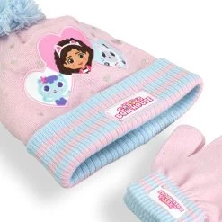 Kids Gabby's Dollhouse Winter Hat And Glove Set 9 Kids Gabby's Dollhouse Winter Hat And Glove Set -Children Products Shop gdht9311 Gabbys Hat Set 4