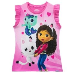 Gabby's Dollhouse Short Pyjamas -Children Products Shop gdpj2709 Gabbys Dollhouse Short Pyjamas 2