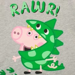 Kids George Pig Pyjama Set -Children Products Shop gppj3575 George Pig PJS V3 top close up