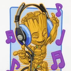 Marvel I Am Groot Pyjamas -Children Products Shop grpj1241 Girls I Am Groot Pjs top close up