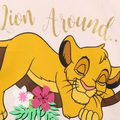 Lion King Short Pyjamas 9 Lion King Short Pyjamas -Children Products Shop lkpj1452 Lion King short pyjamas top close up