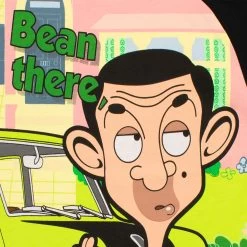 Mr Bean Short Pyjamas -Children Products Shop mbpj2455 Mr Bean Short Pjs top close up