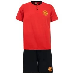 Mens Manchester United Short Pyjamas -Children Products Shop mcpj2375 Manchester United Mens Pyjamas x