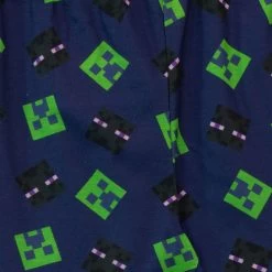 Minecraft Boys Pyjama Set - Creeper 11 Minecraft Boys Pyjama Set - Creeper -Children Products Shop mcpj3595V2 Minecraft Pyjamas bottoms close