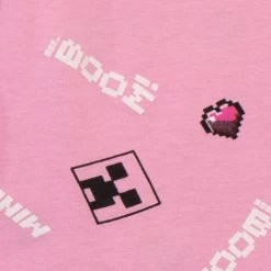 Girls Minecraft Pyjamas -Children Products Shop mcpj4359 Girls Minecraft Pjs bottoms close up