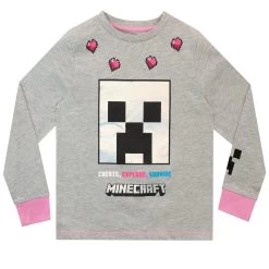 Girls Minecraft Pyjamas -Children Products Shop mcpj4359 Girls Minecraft Pjs top