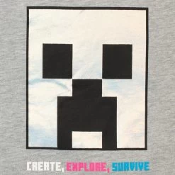 Girls Minecraft Pyjamas -Children Products Shop mcpj4359 Girls Minecraft Pjs top close up