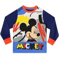 Disney Mickey Mouse Pyjamas And Dressing Gown Set -Children Products Shop mmdg7552 Mickey Mouse PJ top