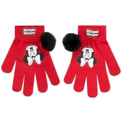 Kids Minnie Mouse Winter Hat And Gloves Set -Children Products Shop mmht10930001 Minnie Winter Set Gloves