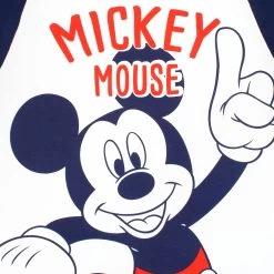 Kids Mickey Mouse PJs -Children Products Shop mmpj5621 Mickey Xmas PJ Top closeup