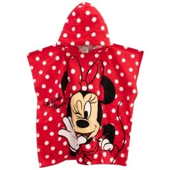 Disney Minnie Mouse Towel Poncho -Children Products Shop mmpn43190001 Minnie Mouse Poncho Front Hood Up V2 x 11148e87 d6a1 41fe 85b4 06e21d7b4352