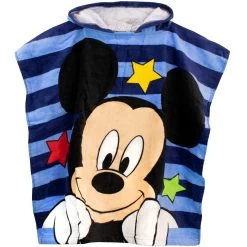 Disney Mickey Mouse Towel Poncho -Children Products Shop mmpo29090001 Mickey Mouse Poncho Towel front hood down