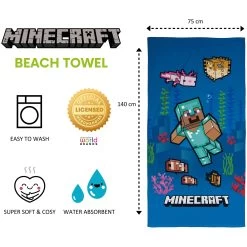 Minecraft Towel -Children Products Shop mmtl78550001 Minecraft Towel 6