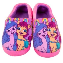 Kids My Little Pony Slippers -Children Products Shop mpsl1239 My Little Pony Slippers Pair Front