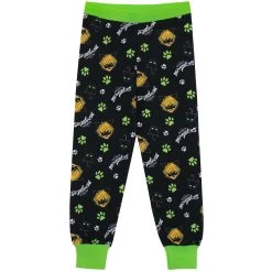 Miraculous Snuggle Fit Pyjamas - Cat Noir -Children Products Shop mrpj3519 Boys Miraculous Pyjamas New Bottoms