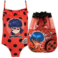 Miraculous Ladybug Swimming Costume And Swim Bag Set