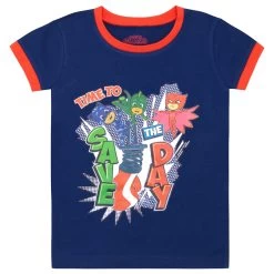 PJ Masks Snuggle Fit Pyjamas - Pack Of 2 -Children Products Shop pmpj2745 PJ Masks Pyjamas Pack of 2 short top
