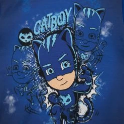 PJ Masks Short Pyjamas - Catboy 13 PJ Masks Short Pyjamas - Catboy -Children Products Shop pmpj6548 PJ Masks Short PJs Catboy Top Closeup
