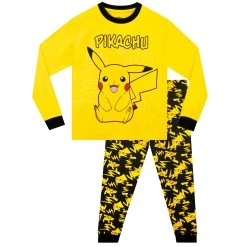 Kids Pokemon Pyjamas - Pikachu -Children Products Shop pmpj8597 Pikachu Long Pyjamas V2 1 Square