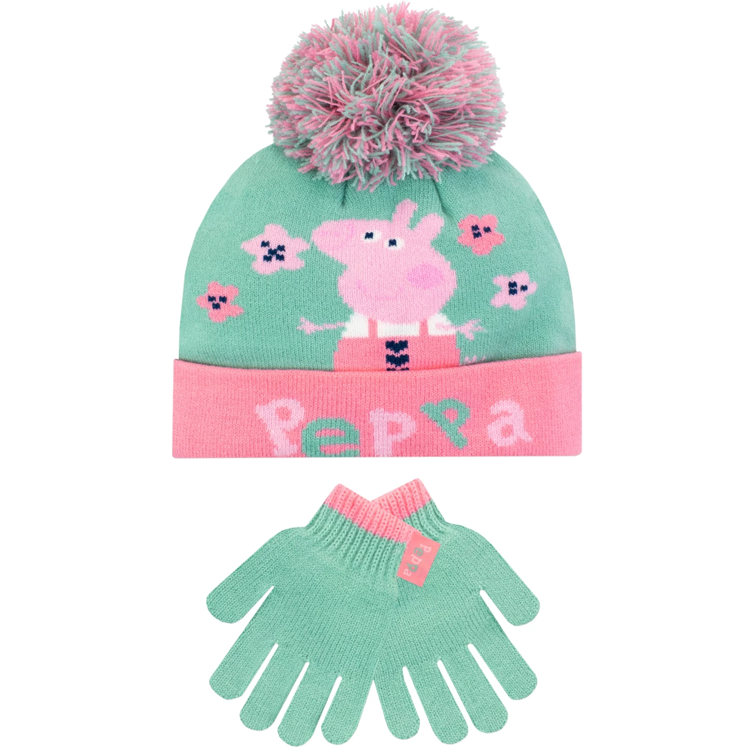 Kids Peppa Pig Winter Hat And Gloves Set 3 Kids Peppa Pig Winter Hat And Gloves Set