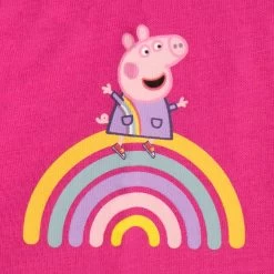 Peppa Pig Top And Leggings Set - Rainbow -Children Products Shop ppls2973 Peppa Top And Leggings Set SleeveCloseUp