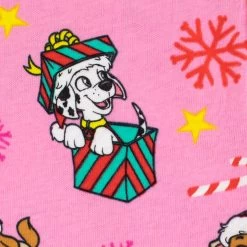 Kids Paw Patrol Christmas Snuggle Fit Pyjamas - Skye, Marshall, Rubble 11 Kids Paw Patrol Christmas Snuggle Fit Pyjamas - Skye, Marshall, Rubble -Children Products Shop pppj2278 Paw Patrol PJS Bottom Close Up