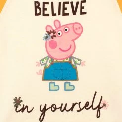 Peppa Pig Pyjamas - Believe In Yourself 11 Peppa Pig Pyjamas - Believe In Yourself -Children Products Shop pppj8273 Girls Peppa Pig PJs Top Close