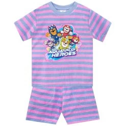 Girls Paw Patrol T-Shirt And Shorts Set -Children Products Shop ppts8393 Girls Paw Patrol Towelling Set Square 1